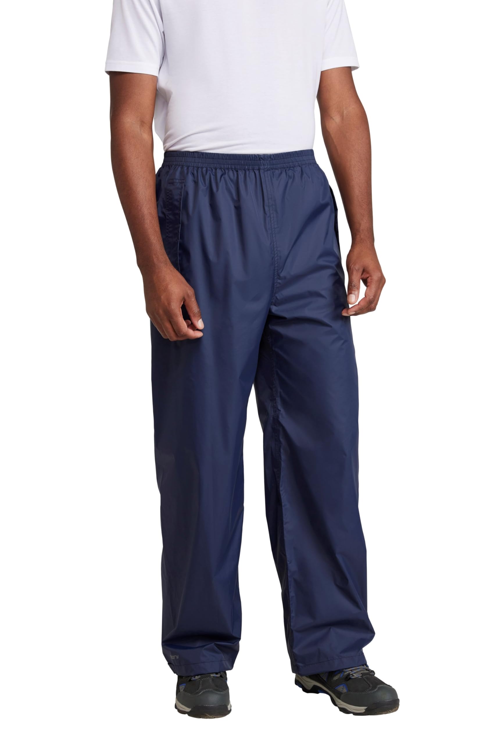 Mountain Warehouse Pakka Mens Waterproof Rain Overtrousers Navy 4XL