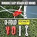 QUICKPLAY Q-Fold Soccer Goal | 30-Second Folding Design for Easy Setup | Portable & Weatherproof uPVC Soccer Goal for Backyard | Durable Post for Adults & Kids