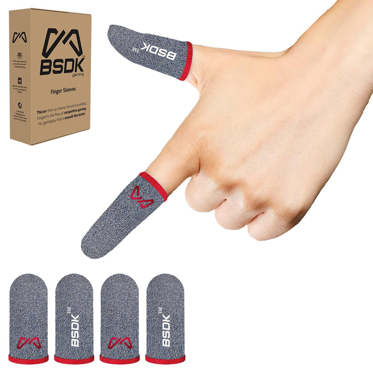 BSDK Gaming TS-Pro CoolMax Finger Sleeve (4 Pack)