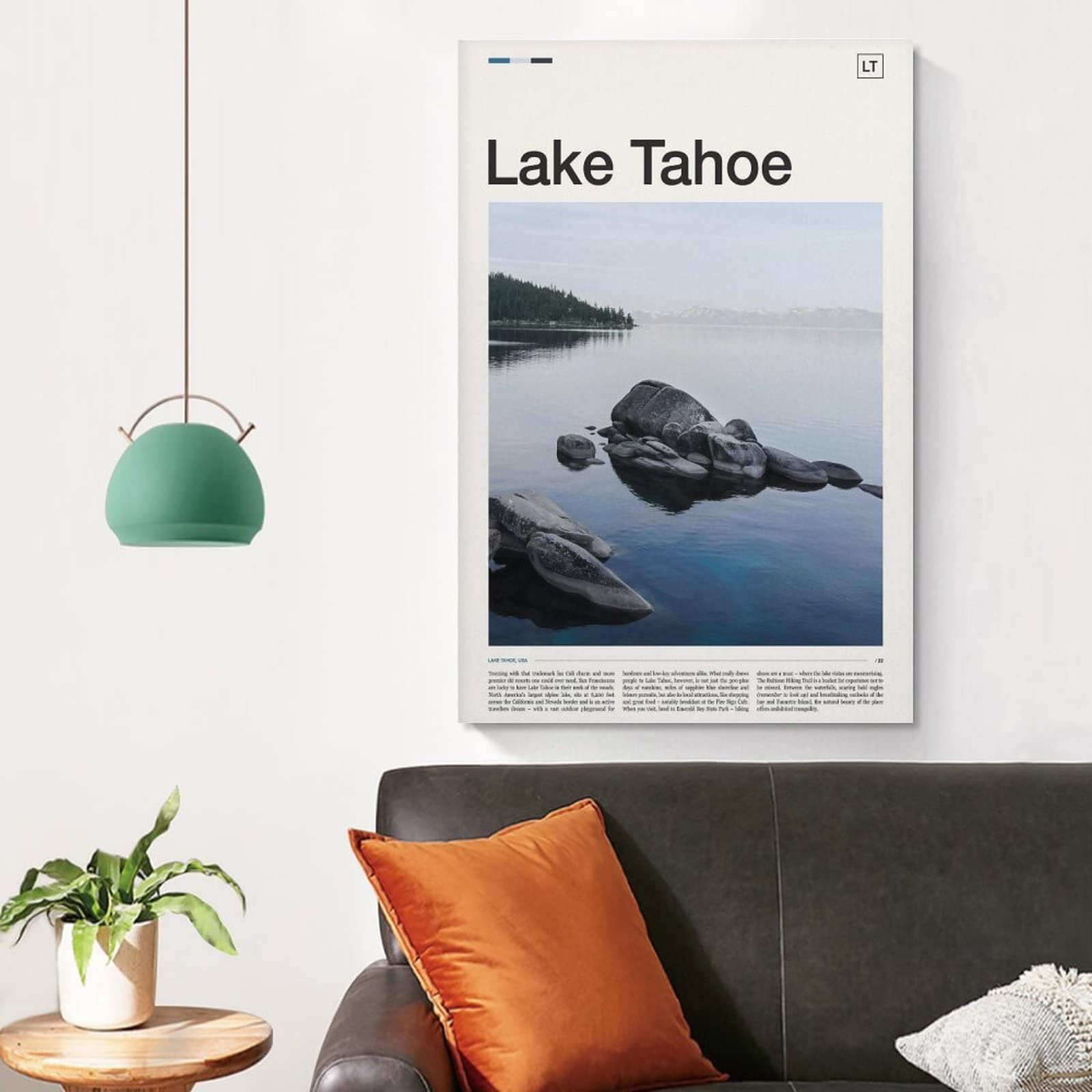 Impression Sur Toile Forêt Paysage Nature Lac Moderne 145x45 Cm XXL