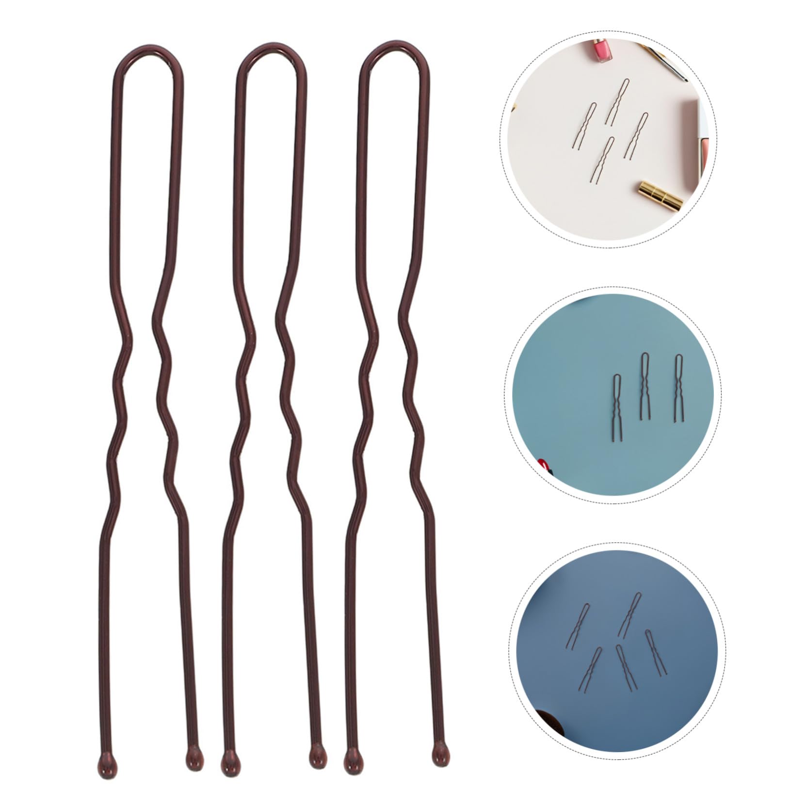 600 pezzi Forcine Capelli Metallo Forma U Ondulate Antiscivolo per Chignon con Scatola Porta Accessori Forcelle Resistenti per Donna Uso Quotidiano e Feste