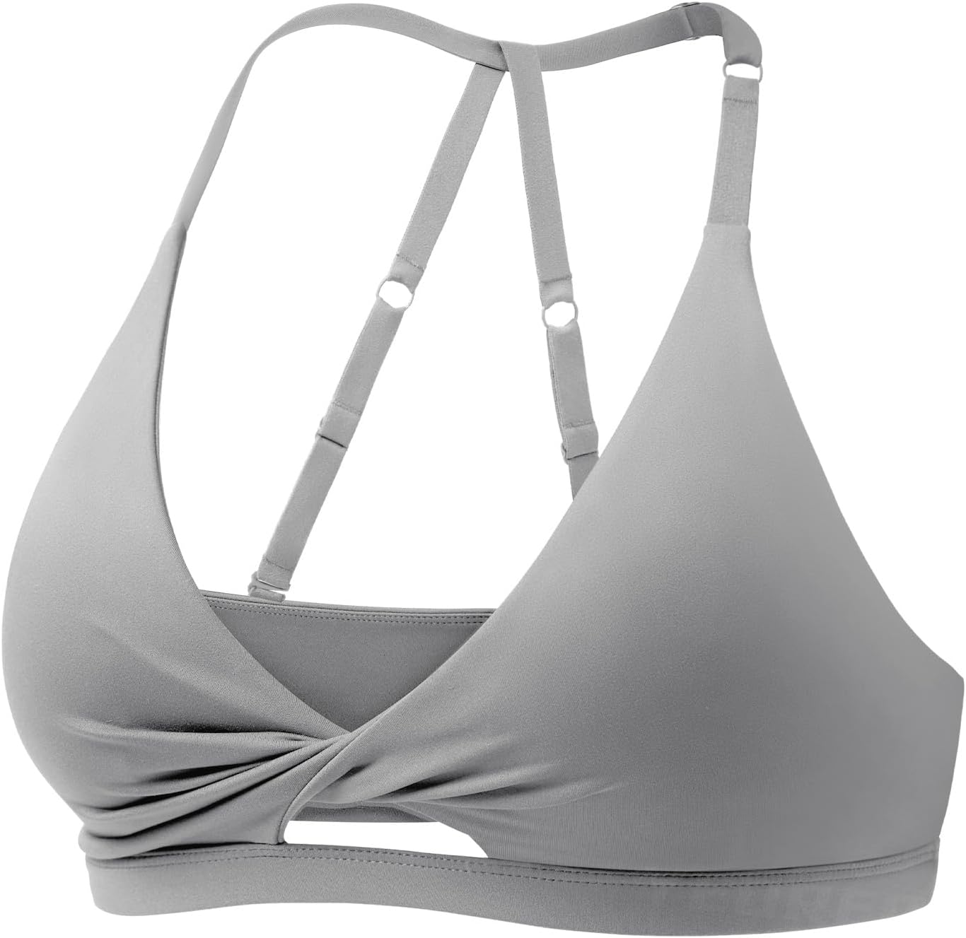 YEOREOSports Bras for Women Open Back Workout Gym Bra Padded Medium Impact Yoga Tops with Ajustable Back Straps