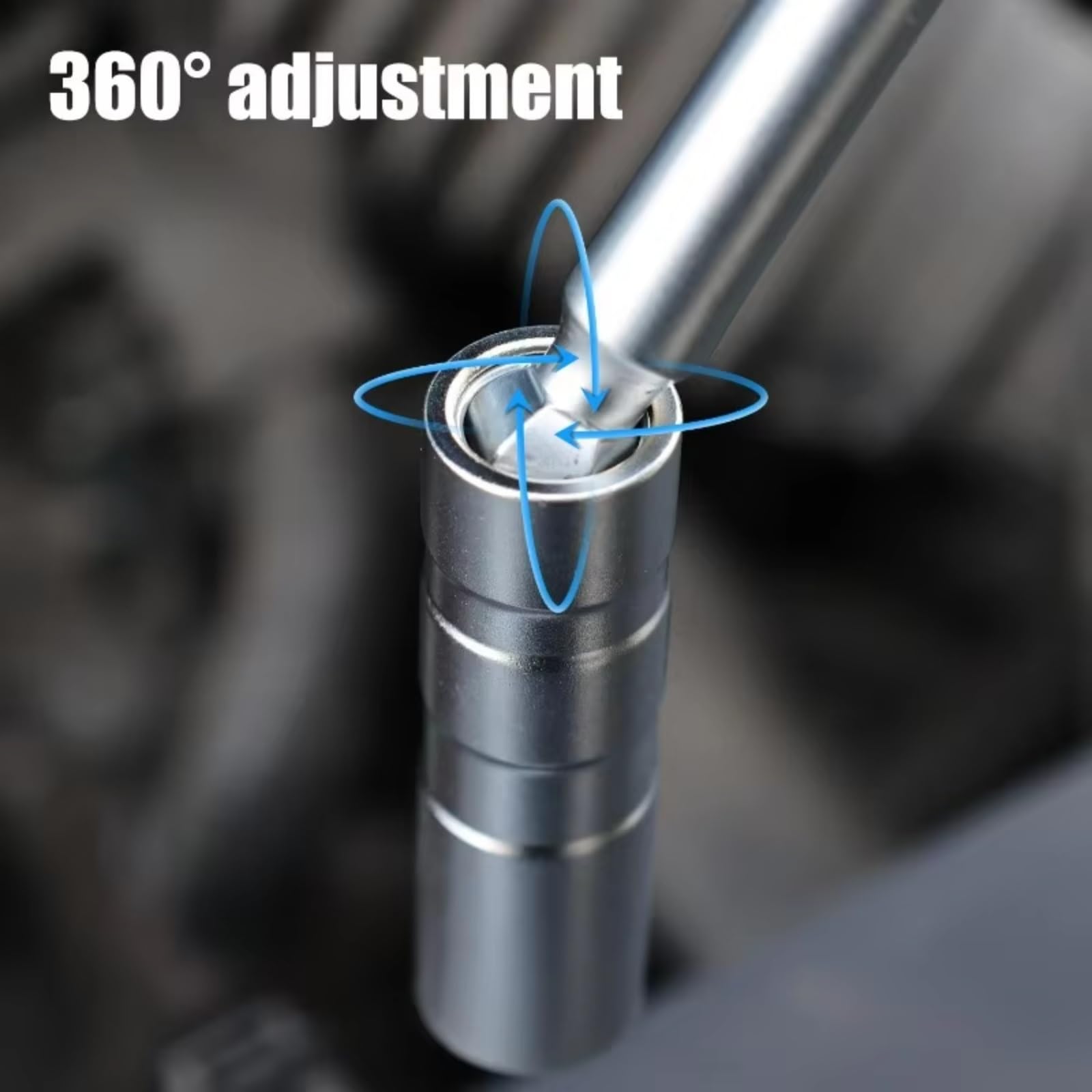 Llaves de bujías Imán 14mm 16mm para Herramienta Extracción Bujías Manguito Llave Inglesa De Vela Giratoria Herramientas De Enchufe De Extensión Larga(1set)