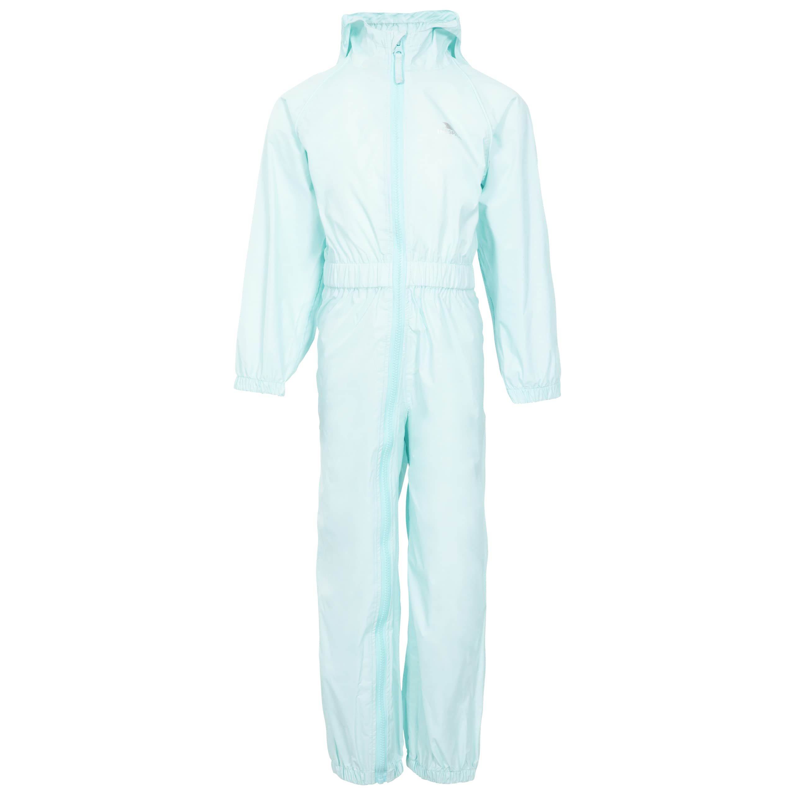 Trespass Button Waterproof Rain Suit with Hood - Pale Mint, 12/18