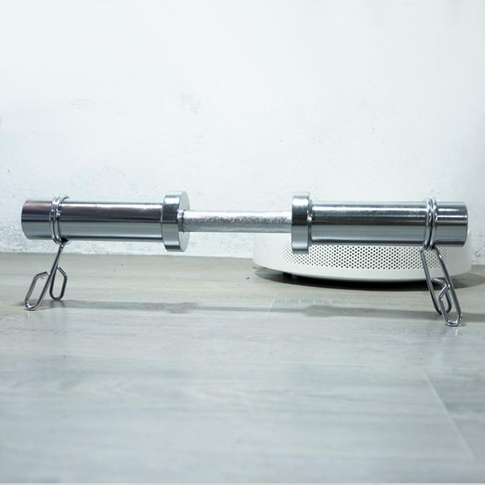 Barra Olímpica para Mancuernas con Abrazaderas, Barra De 50 Cm con Capacidad De Carga para Discos Olímpicos De 5 Cm, Gimnasio En Casa para Levantamiento De Pesas
