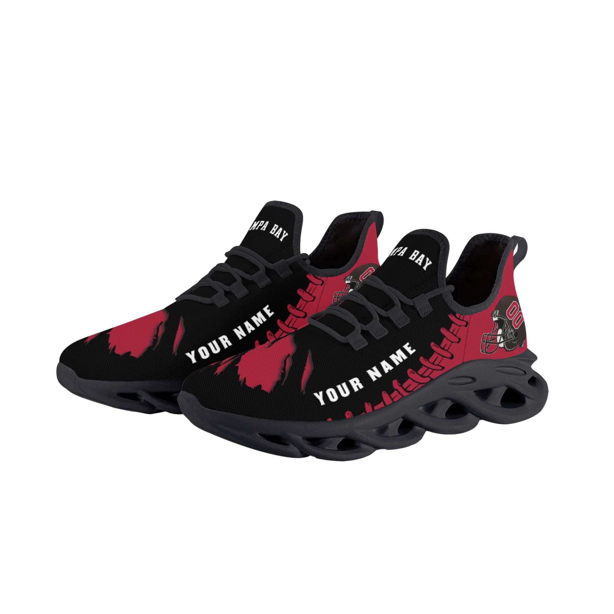 Custom Football Sneakers for Men Women | Personalized Name Number Game Day Fan Shoes Brea…