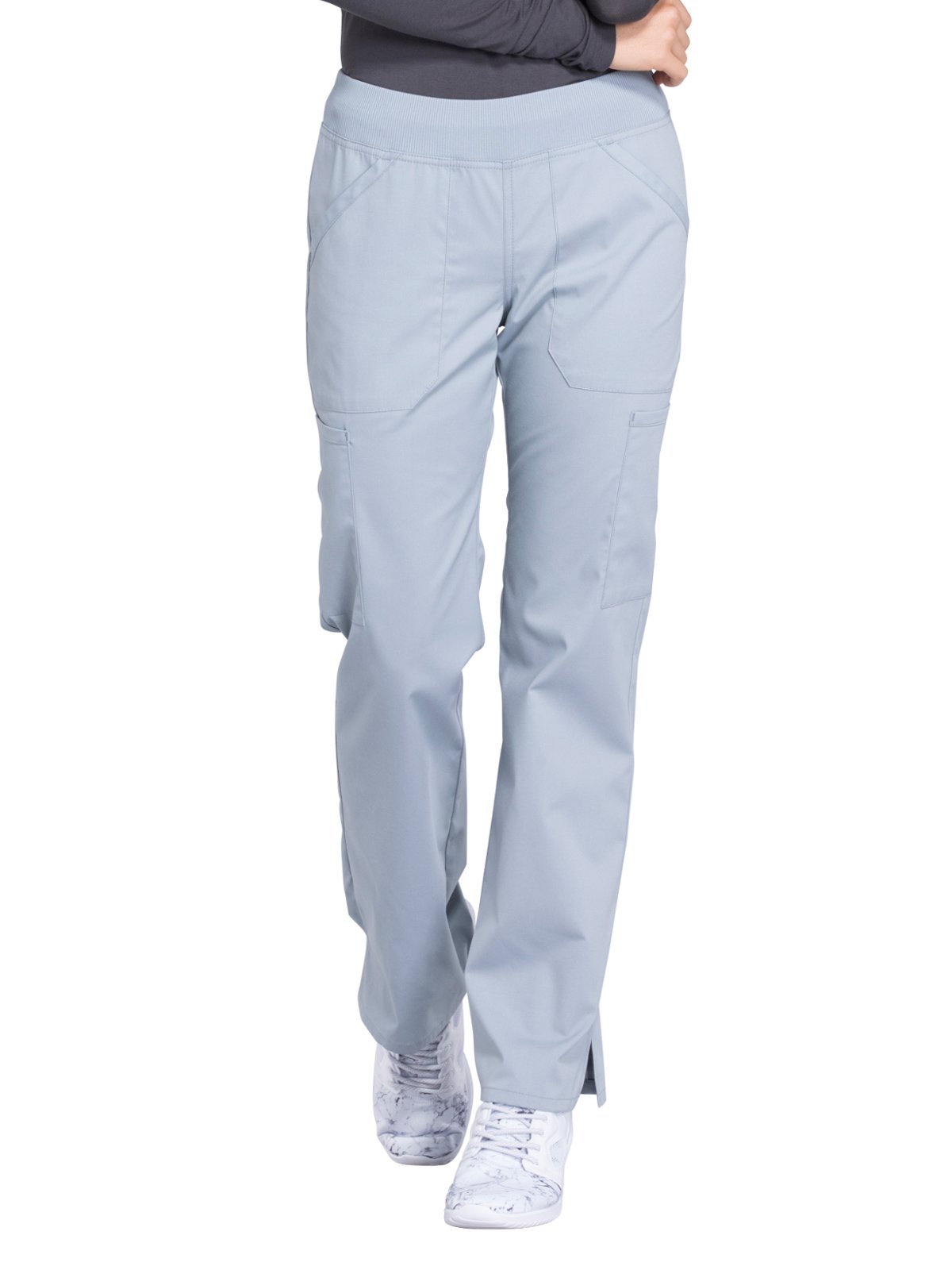 CherokeeWomen Scrubs Pant Workwear Professionals Mid Rise Straight Leg Pull-On Cargo WW170