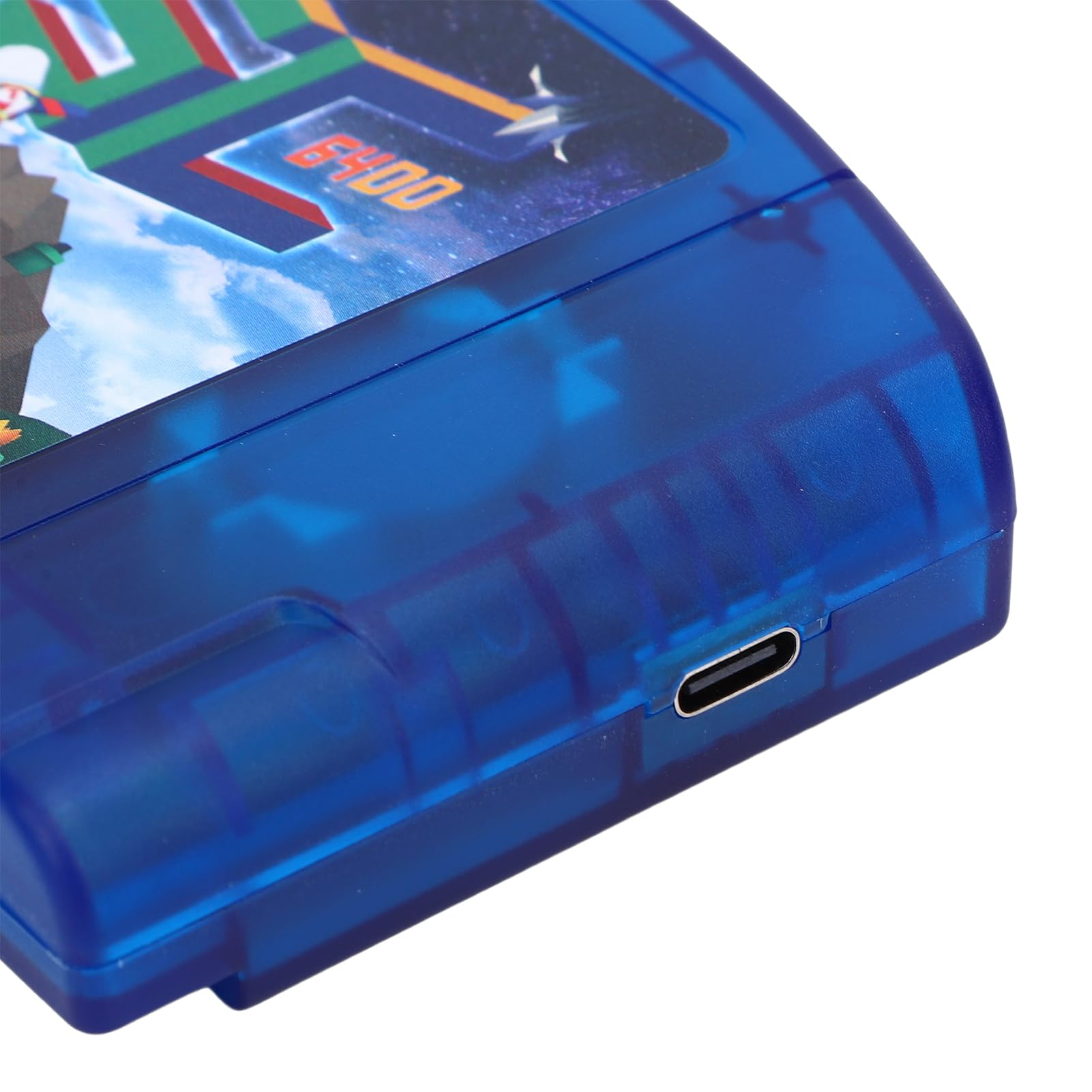 Annadue Cartucho Flash de Código Abierto, Carro Flash N64 de Código Abierto con Soporte 64DD, Copia de Seguridad de Guardado Automático, Cartucho de Tarjeta de Juego para Consola de (azul
