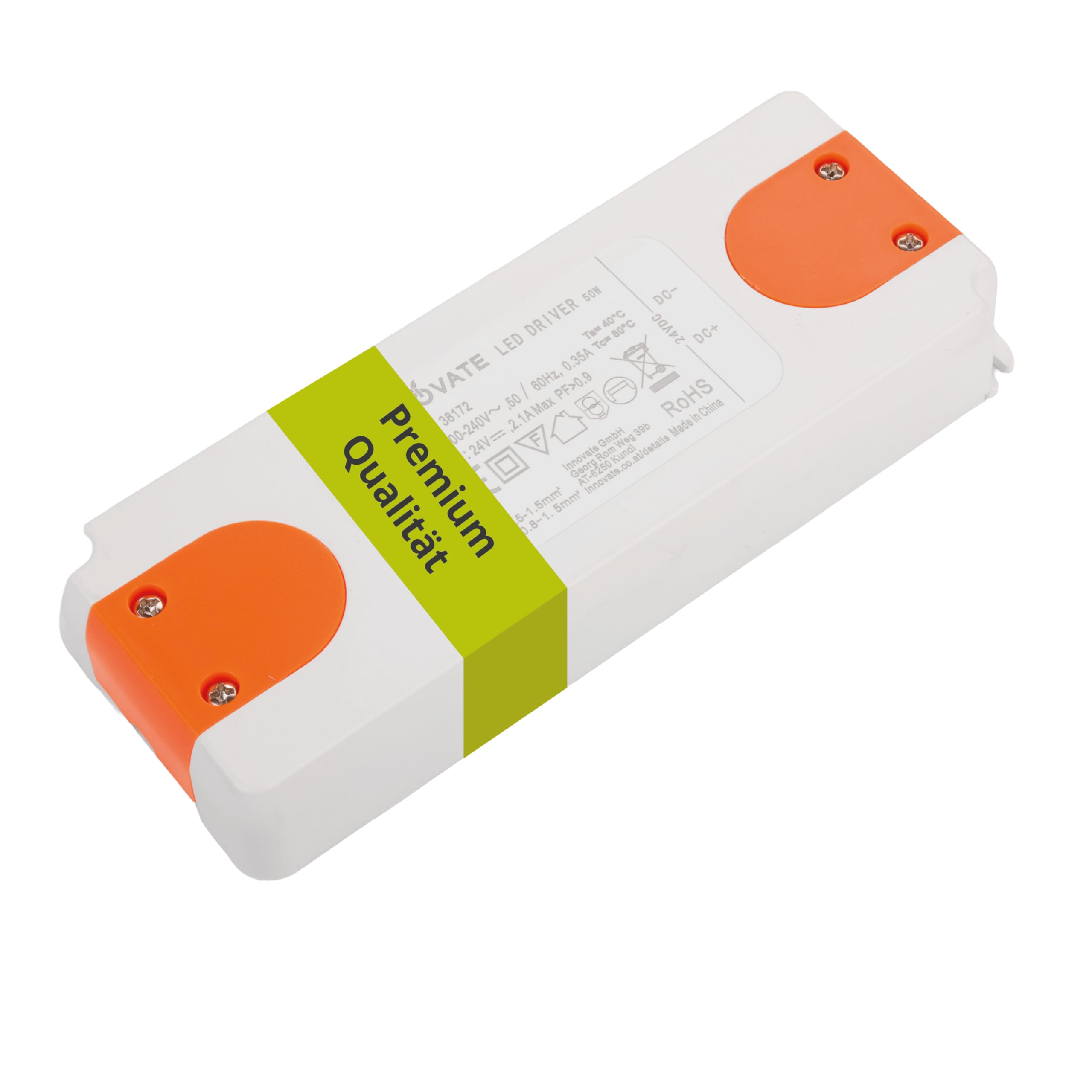 LIGHTEU®, driver LED 100W 24V, uscita max. Trasformatore di alimentazione LED 4A 100W alluminio senza ronzio, stabile al carico, cavo di collegamento