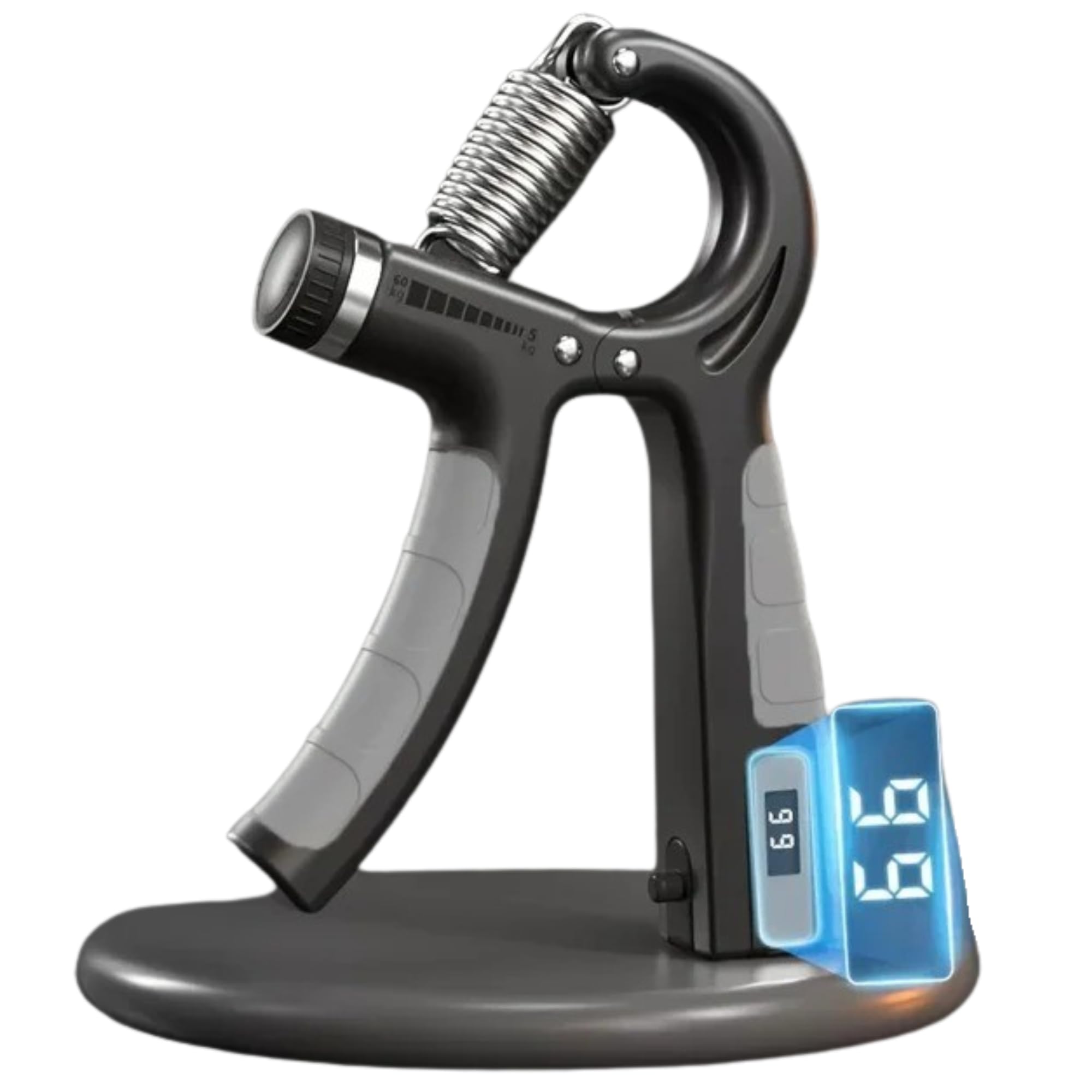 Hand Gripper with counter, 60 kg Resistance I Adjustable Grip Strength Trainer I Adjustable Grip Force I Adjustable Hand Grip Strengthener I Hand Gripper With Counter for Men & Women for Gym and Home workout (Brown)