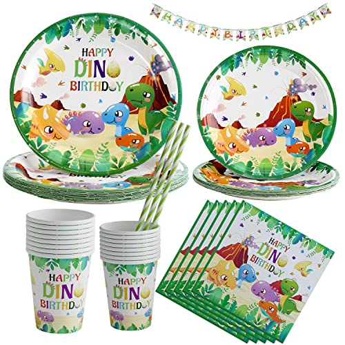 Dinosaurier-Kuchen-Deckel Für Mädchen - Rosa, Set Mit 24 Toppern, Inkl. Zahl 3, Für Geburtstagspartys
