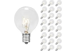 Novelty Lights G50 Replacement Bulbs for String Lights Enhance Outdoor Spaces with Stylish Warm Glow