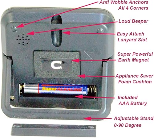 Miniatura 3 de eTradewinds Elegantes temporizadores digitales de cocina, paquete de 2 unidades con modelos de acero inoxidable eT-23 y modelo eT-26, memoria