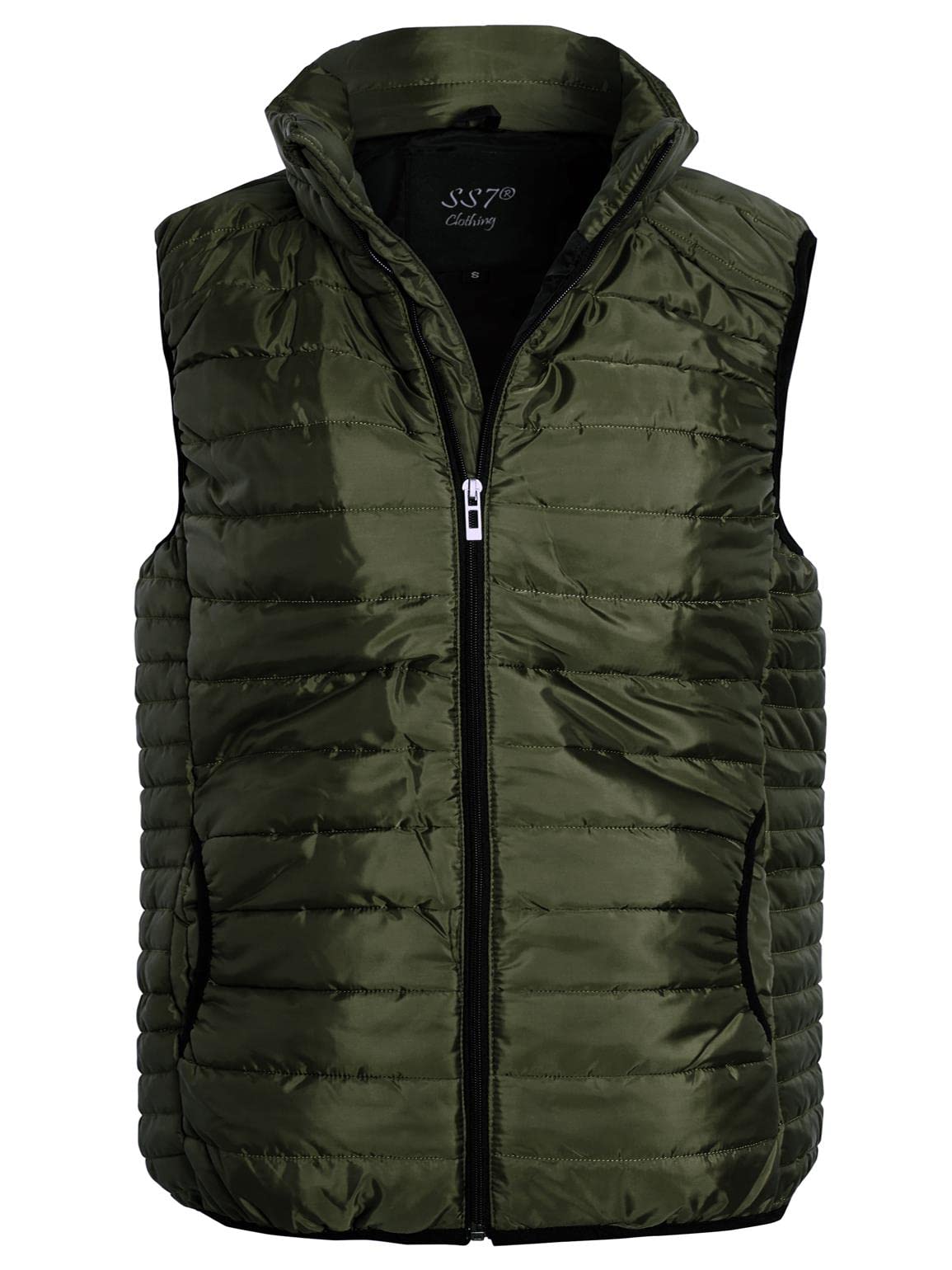 SS7 Womens Gilet Bodywarmer Jacket Quilted Waistcoat Plus Sizes Khaki