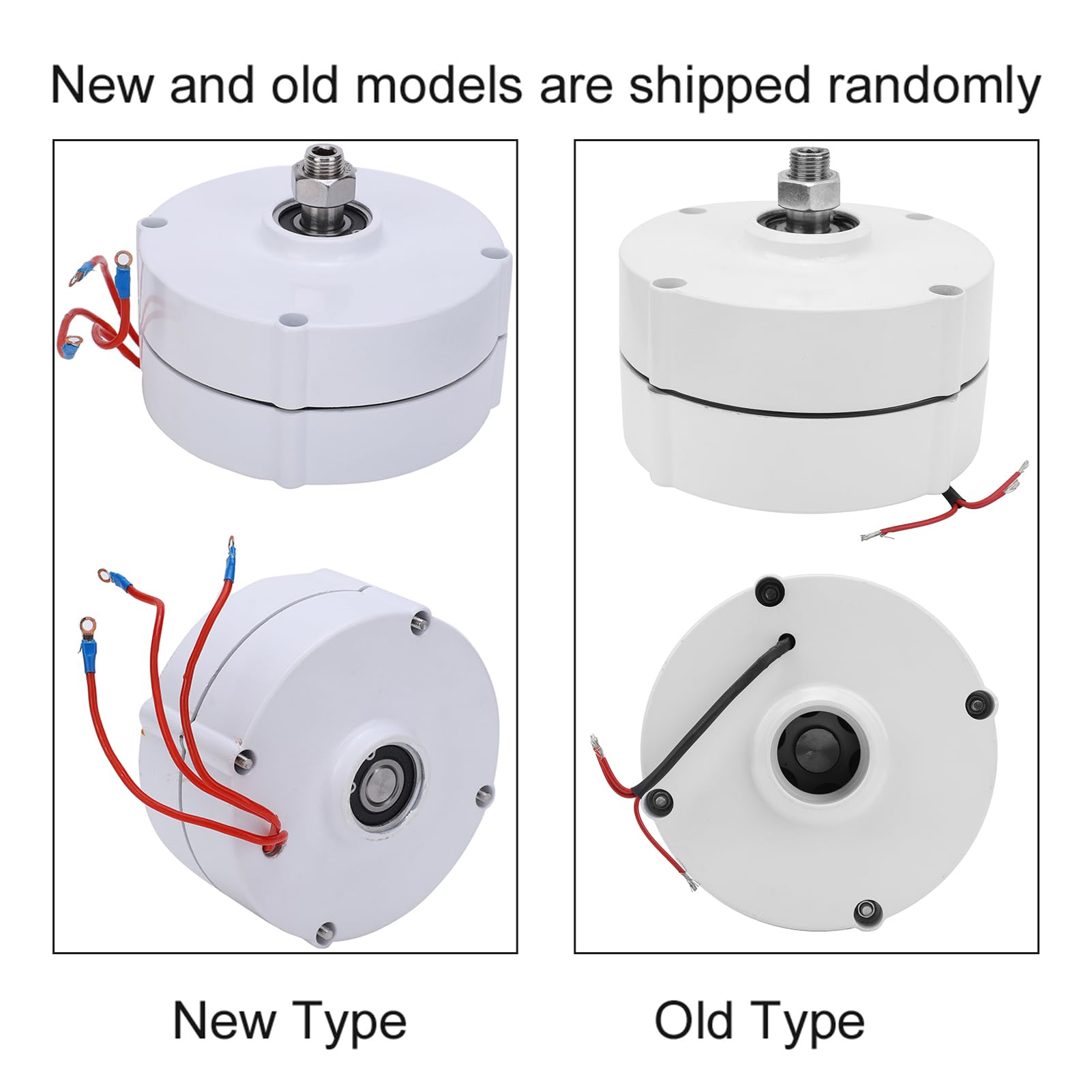 AMONIDA Generatore a Magneti Permanenti Trifase Alternatore Elettrico Compatto a Bassa velocità da 200 W per Uso Industriale Realizzato con Filo di Rame Altezza 3,1" (senza raddrizzatore 48V)