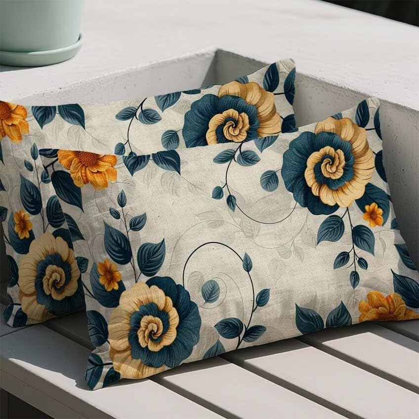 Housse coussin salon de jardin extérieur imperméable en lin - 2