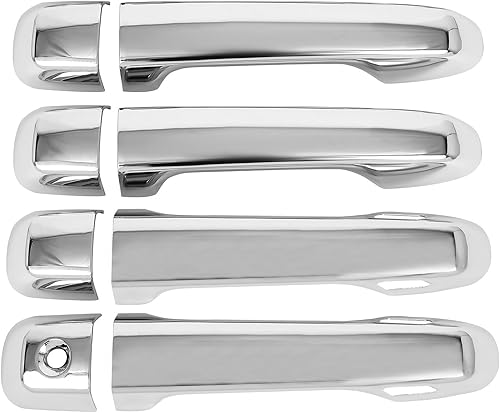 Miniatura 8 de ECCPP Fundas exteriores para manijas de puerta 2010-2022 para Toyota 4Runner de repuesto, 4 unidades, color plateado, exterior del lado del