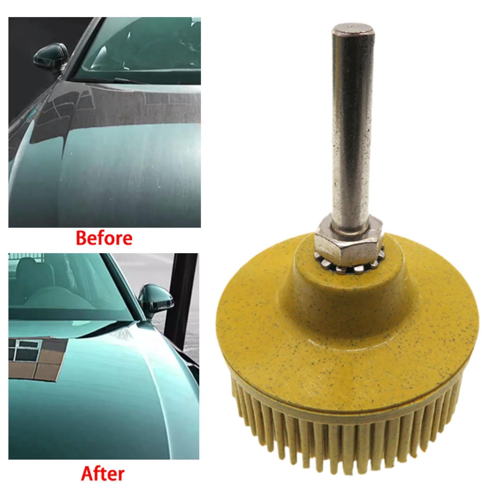 Generic 2 inch Bristle Disc, Abrasives Coating Removal Disc, Metal Finishing, Multifunctional Wear Resistant Rubber Abrasives Brush , Yellow