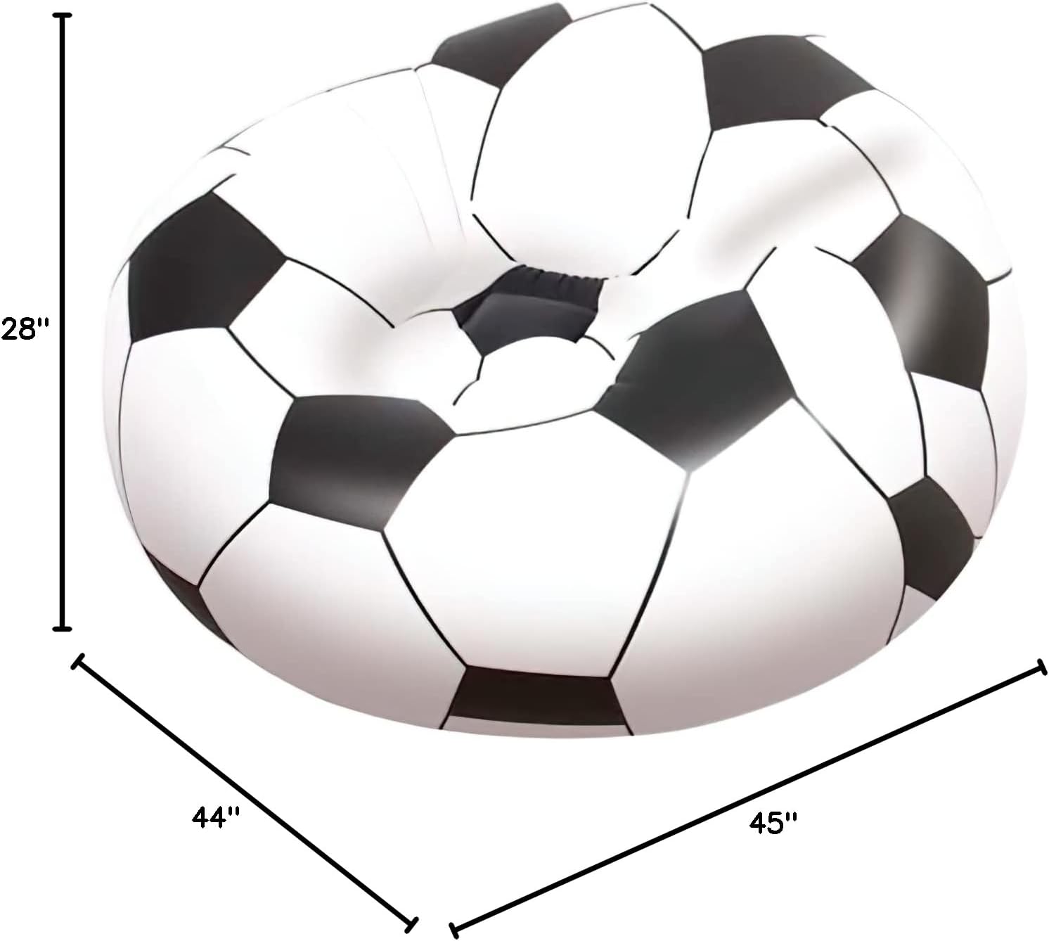 Bestway 45 x 44 x 28-inch Beanless Soccer Ball Chair
