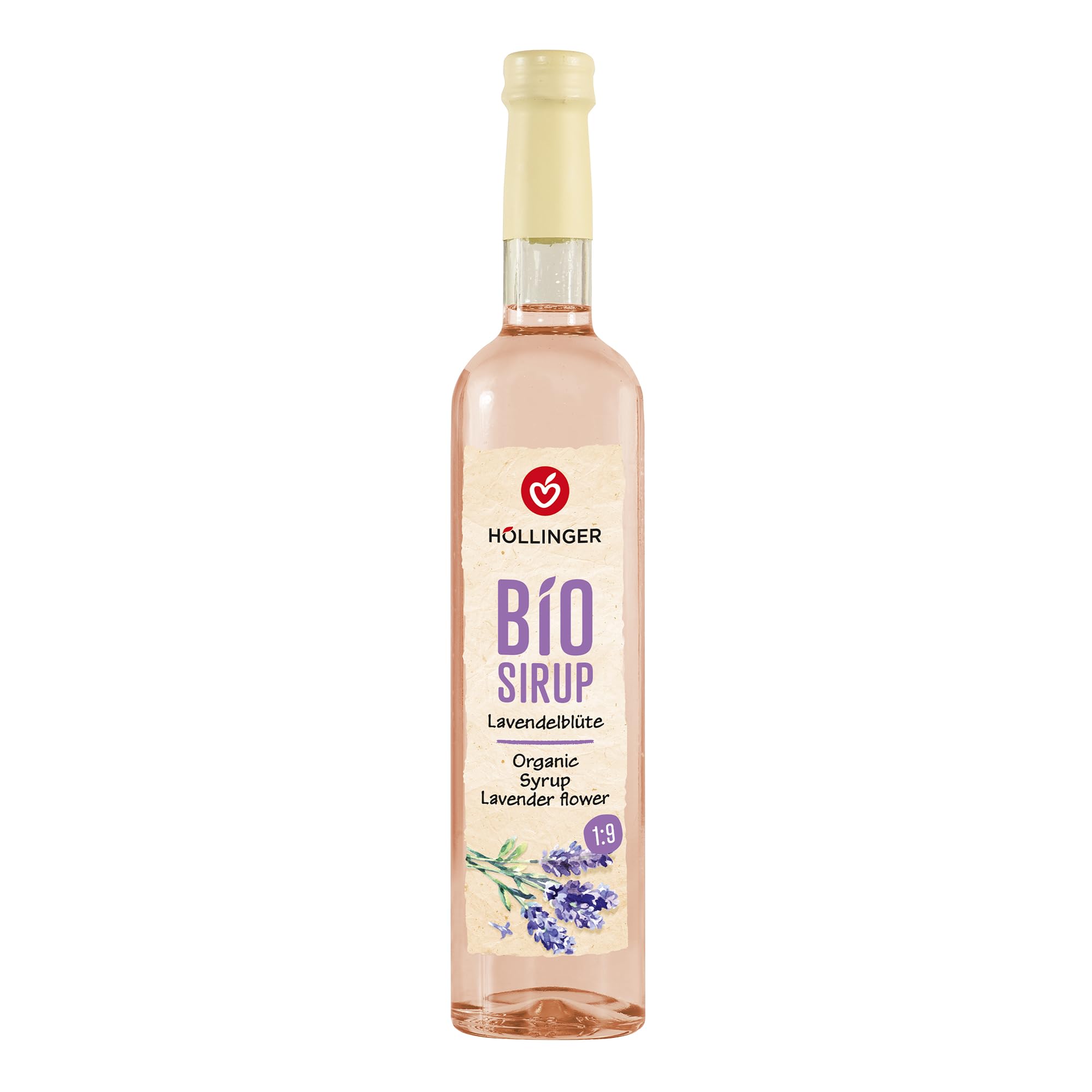 Höllinger biologique Sirop de fleurs de lavande - végétalien, bouteille en verre de 3x500 ml - détend tout au long de la journée