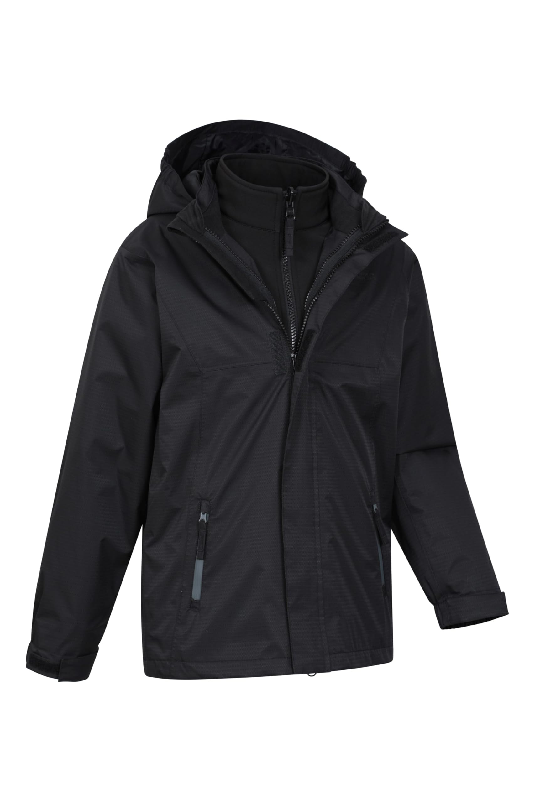 Mountain Warehouse Veste 3 en 1 Bracken Melange pour Enfants - Manteau imperméable, Respirant, Coutures étanches, Doublure en Maille - Printemps été