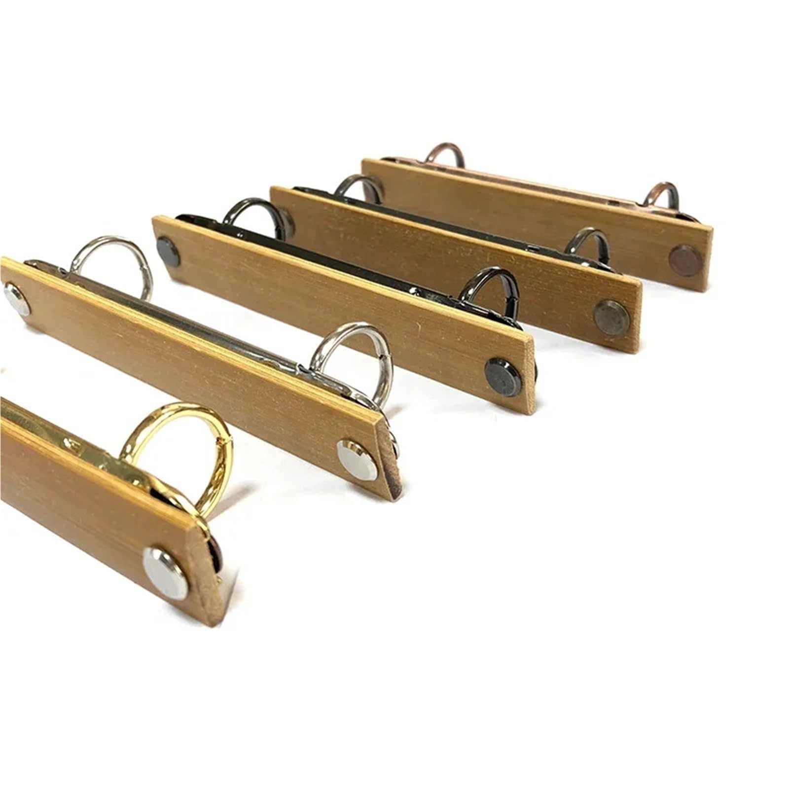 Raccoglitore ad anelli A5 Striscia raccoglitore a fogli sciolti con fibbia staccabile A7 6 pezzi Clip anello in metallo a 2 fori(Schwarz)