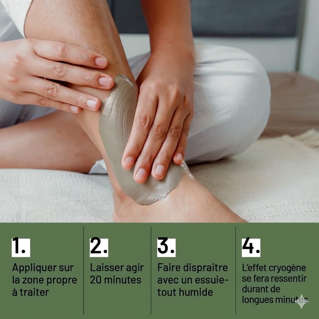 Cataplasme Cryo AGYflex ARGILE VERTE - Bien-être des muscles et articulations - Prêt à l’emploi - Vigne rouge, Arnica, Menthol - 250 g - Fabriqué en France