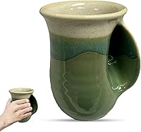 Vista 25 de Clay in Motion - Taza calentadora de manos para diestros, diseño Ocean Tide