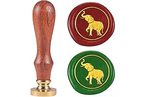 Retro Elephant Sealing Wax Stamp Removable Brass Head with Wooden Handle