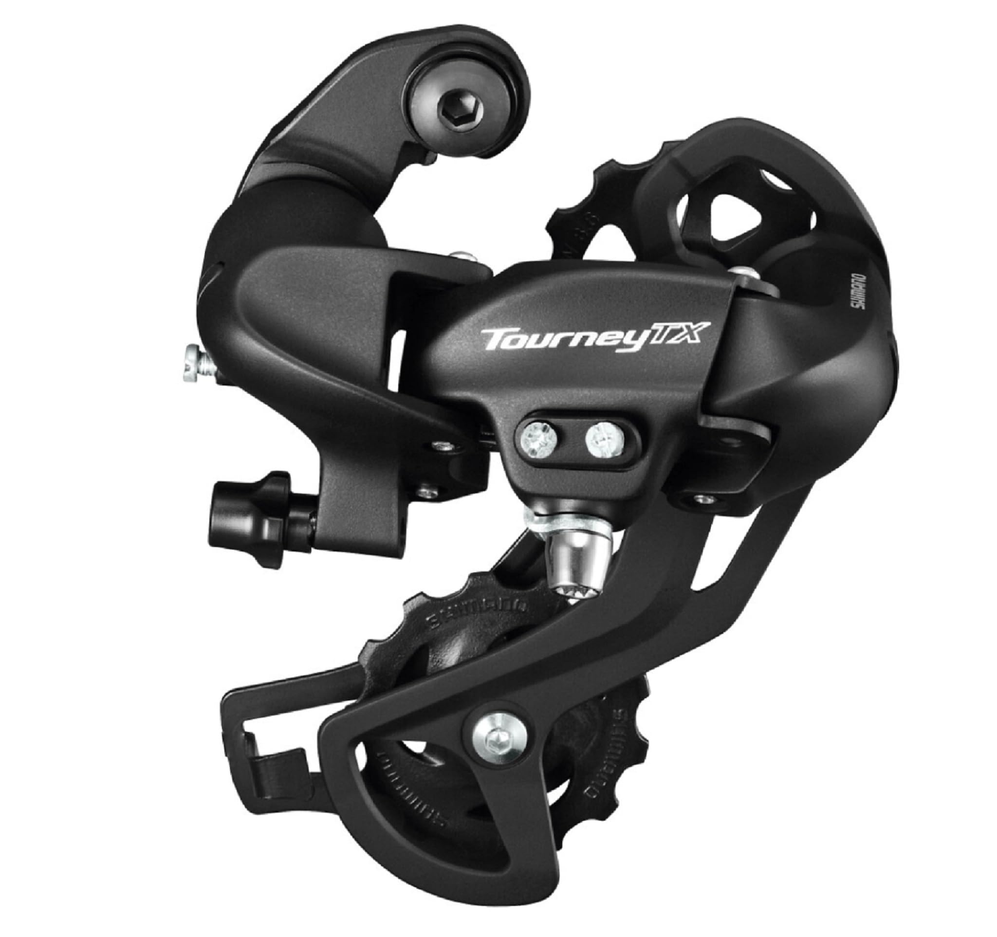 maxxi4you Shimano Tourney TX RD-TX800 Schaltwerk 7/8-fach zur Direktmontage Schwarz inkl Fahrrad Kettenbürste