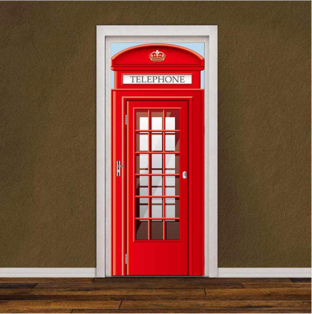 Adesivo Per Porte 3D Stile Cabina Telefonica - Autoadesivo, Impermeabile, 80x210 Cm, Per Interni - Foto 13