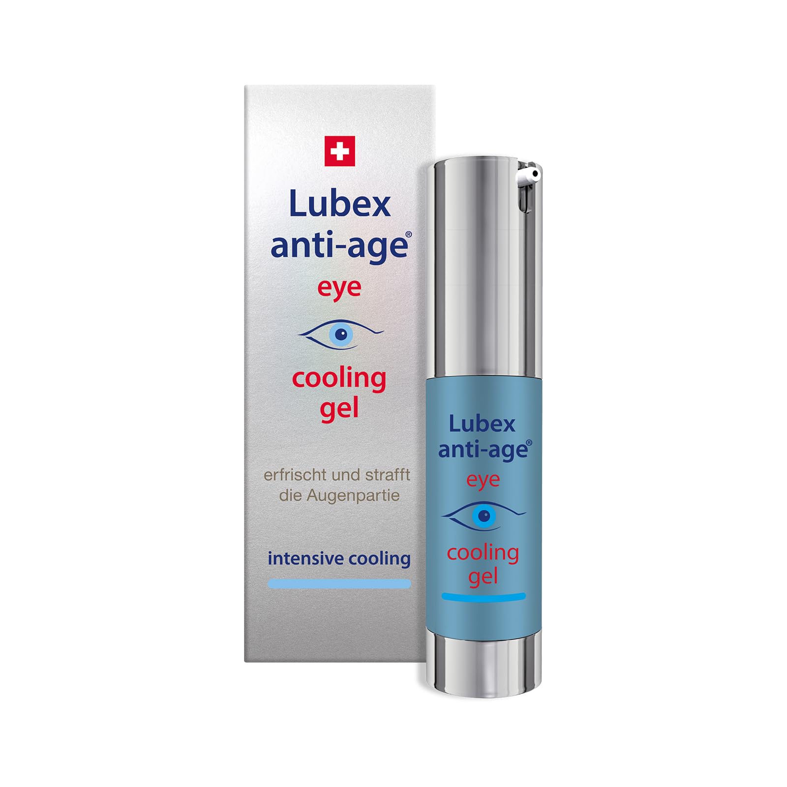 eye cooling gel – kühlendes Augengel mit Hyaluronsäure, erfrischt und strafft die Augenpartie, hergestellt in der Schweiz, 15ml