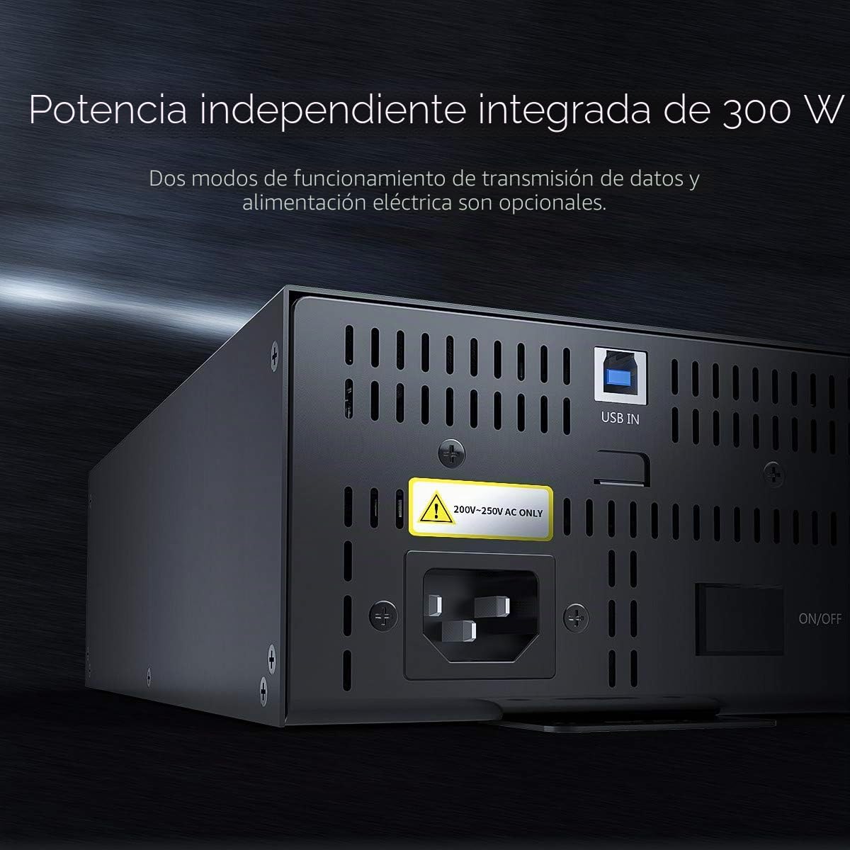 ORICO Industrial USB Hub, 30 Puertos montable 300W Powered USB 2.0 Hub Grado Industrial, la Caja Full Metal, de Alta Velocidad de Transferencia de Datos