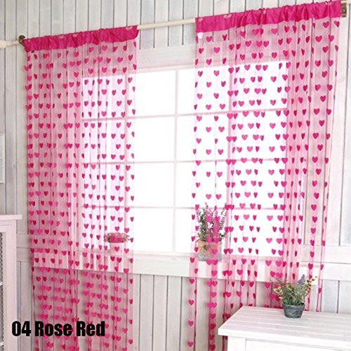 Amazon.com: Thread Curtain Love Heart Bedroom Curtain Line