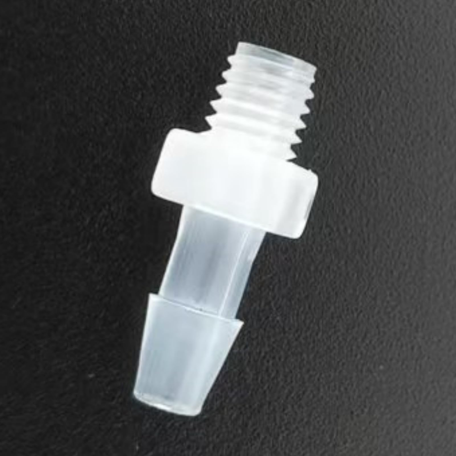 Accesorios de manguera de plástico reutilizables, 100 conectores transparentes, adaptador de rosca macho 10-32UNF para laboratorio y maquinaria de alimentos (1,6 mm)