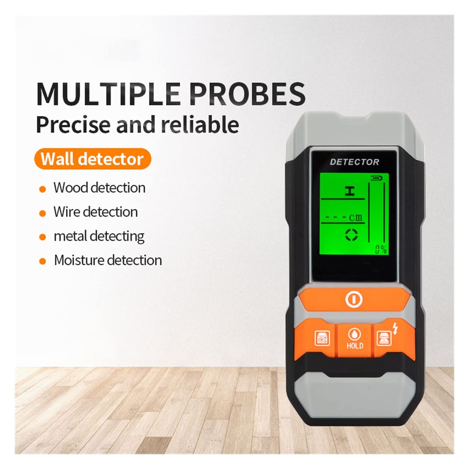 Wykrywacz Metali, Skaner ścienny 4 w 1 Wykrywacz metalu Okablowanie ścienne Drewno Detert Deter Meter Scanner Detektor AC. Tracker drutu napięcia(GD216)