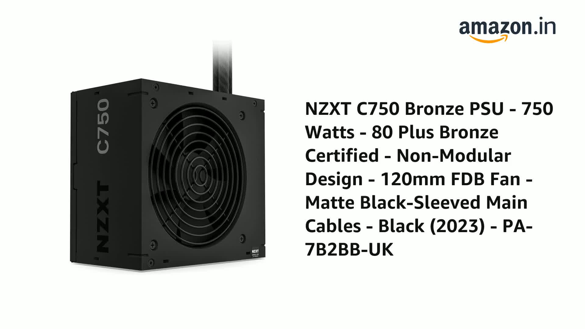 Amazon.in: Buy NZXT C750 Bronze PSU - 750 Watts - 80 Plus Bronze