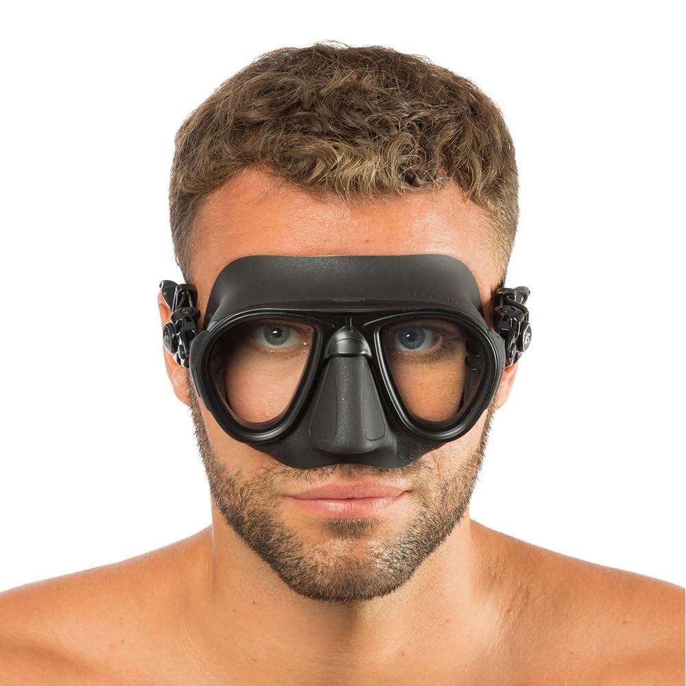 Maschera Maschera Subacquea Maschera Subacquea per apnea, antiappannamento, Basso Volume, Ampia visuale, Vetro temperato, 2 finestre, Rivestimento Opaco(Clear)