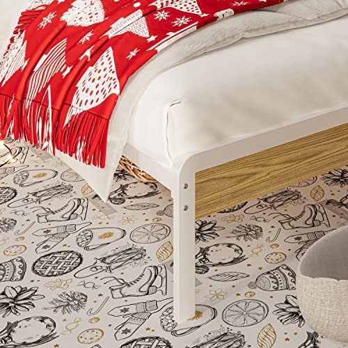 image for LIKIMIO Full Bed Frame, Platform Bed Frame Full with 2-Tier Storage He