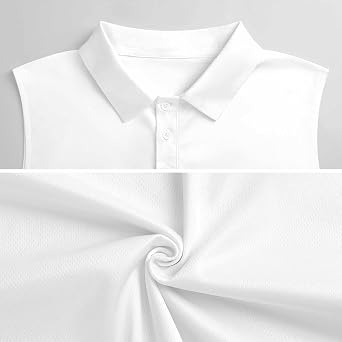 Women Sleeveless Polo Shirts Polo Tank Tops Quick Dry Collared Tennis Tank Tops