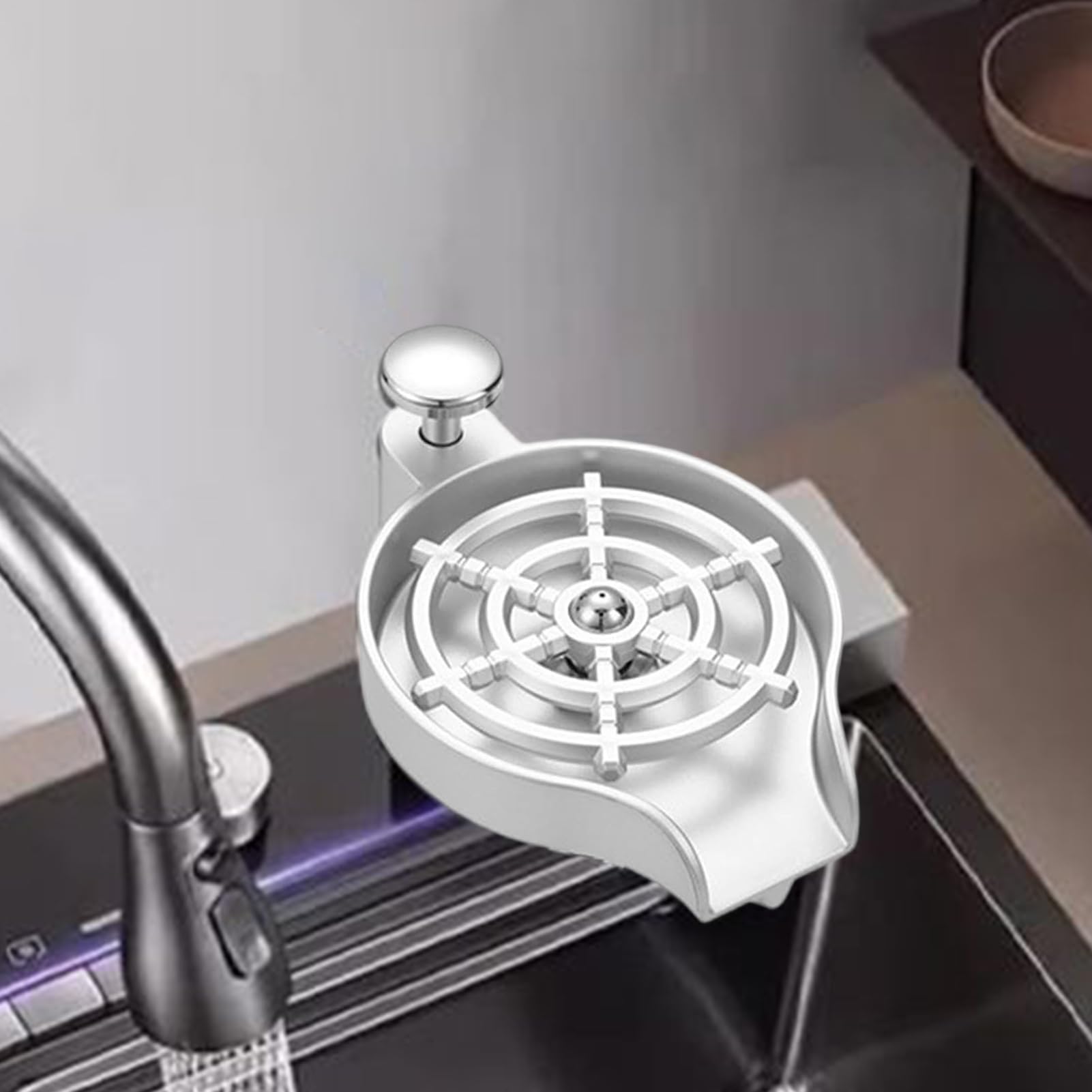 Dispositivo Enjuagador De Copas Accesorios De Cocina De Acero Inoxidable De | Accesorio de Enjuagador de Vasos para Fregadero Para Hogar Residencia Hotel Restaurante Apartamento Negoc