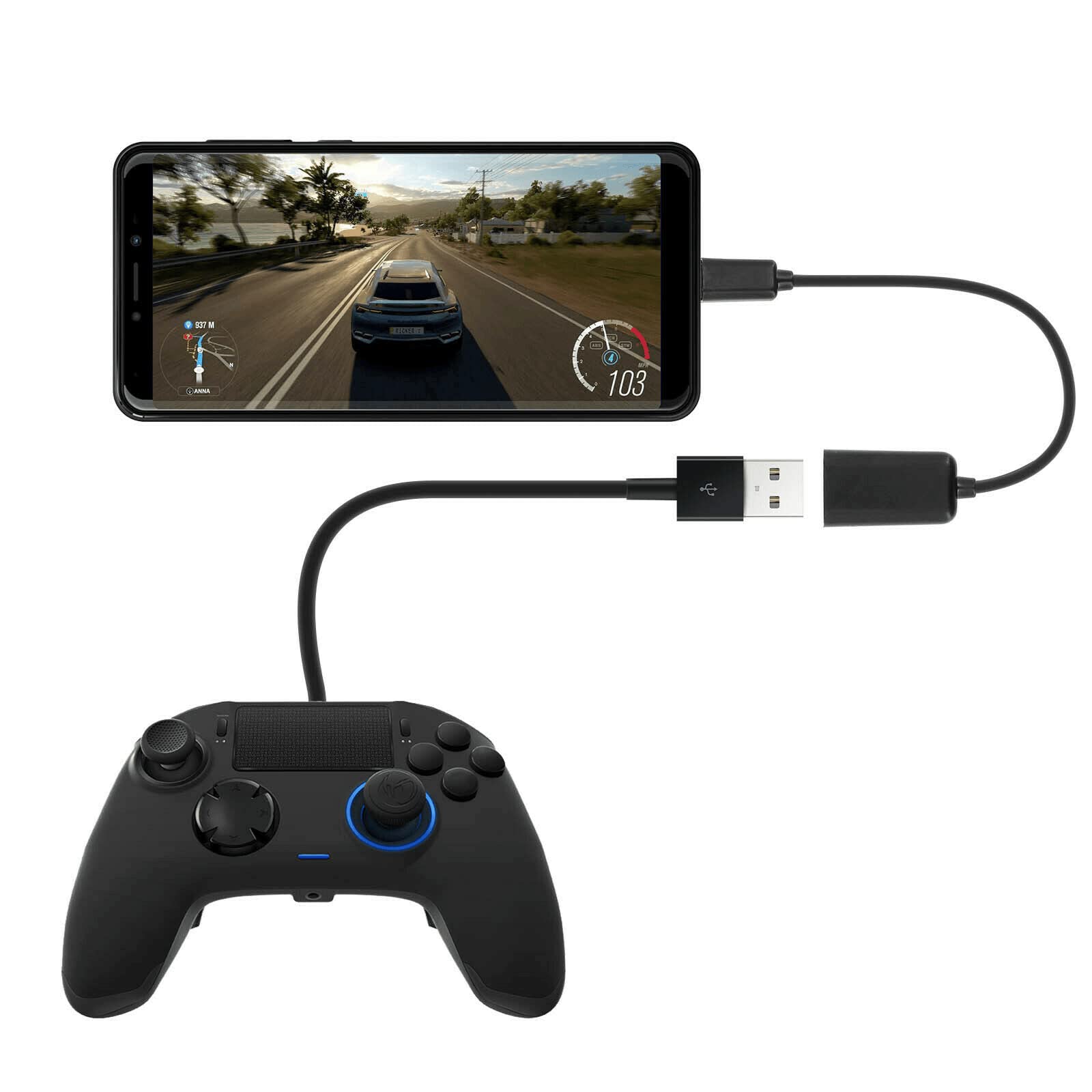 CABLEPELADO Cavo OTG Micro USB Android | Adattatore Micro USB Maschio a Femmina 2.0 OTG | Alta Velocità | Compatibile con Android Samsung, HTC, Sony, Motorola, LG, Nokia, Aquaris, Tablet | 20 cm
