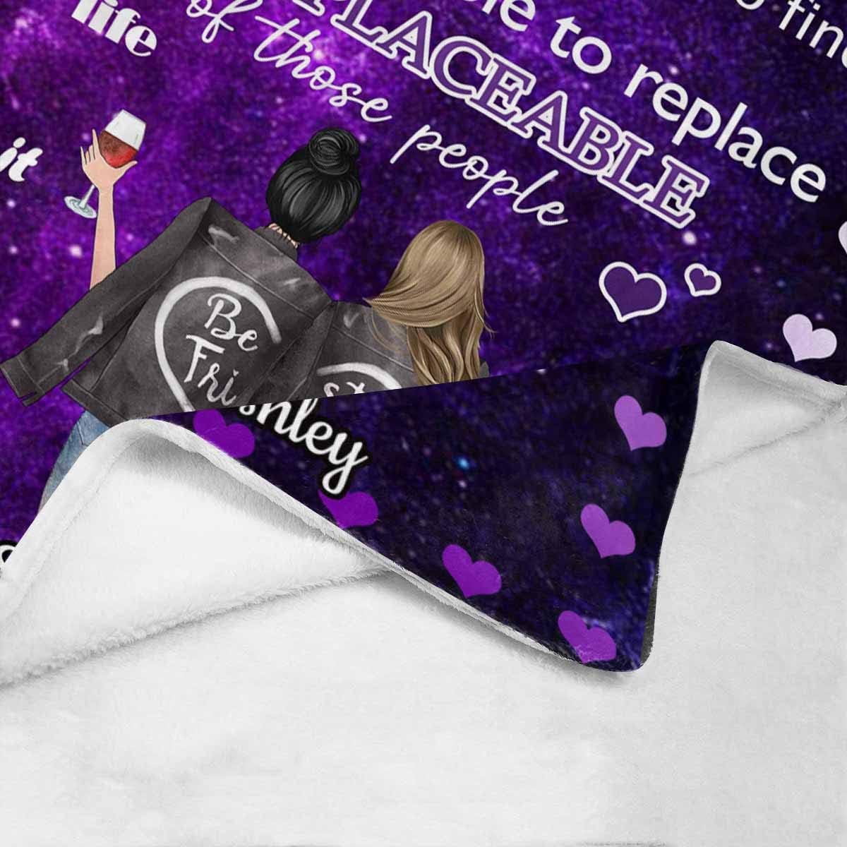 Custom Blanket for My Best Sister Friend, A Truly Great Friend is Hard to find diffcult to Leave &Impossible to Replace Soft Bed Blanket Throws 40 x 50 Inch