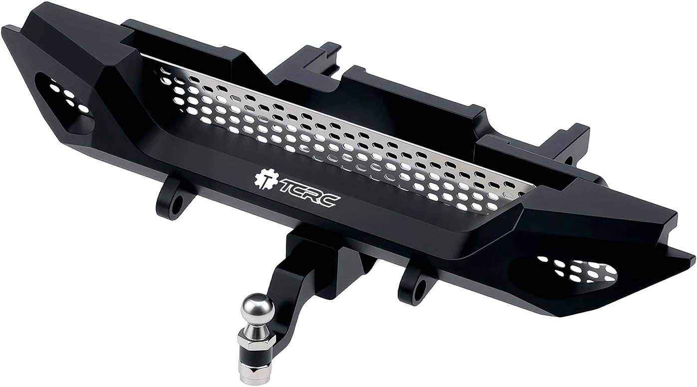 Metal Rear Bumper with Trailer Hitch for TRX4M Defender 1/18 RC Crawler Car Upgrade Parts