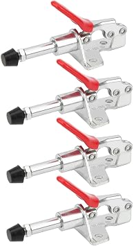 Precise GH-301-AM Toggle Clamp with 45kg Load Capacity Arrow Storage Case Hand Tool for Woodworking, Welding, Electronic Assembly 4Pcs Galvanized Iron
