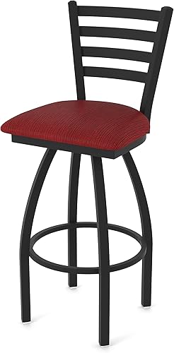 Miniatura 69 de 410 Jackie Taburete de bar giratorio de 36 pulgadas con acabado antiarrugas negro y asiento de vinilo negro Vinilo negro,Canter Burdeos,Tierra