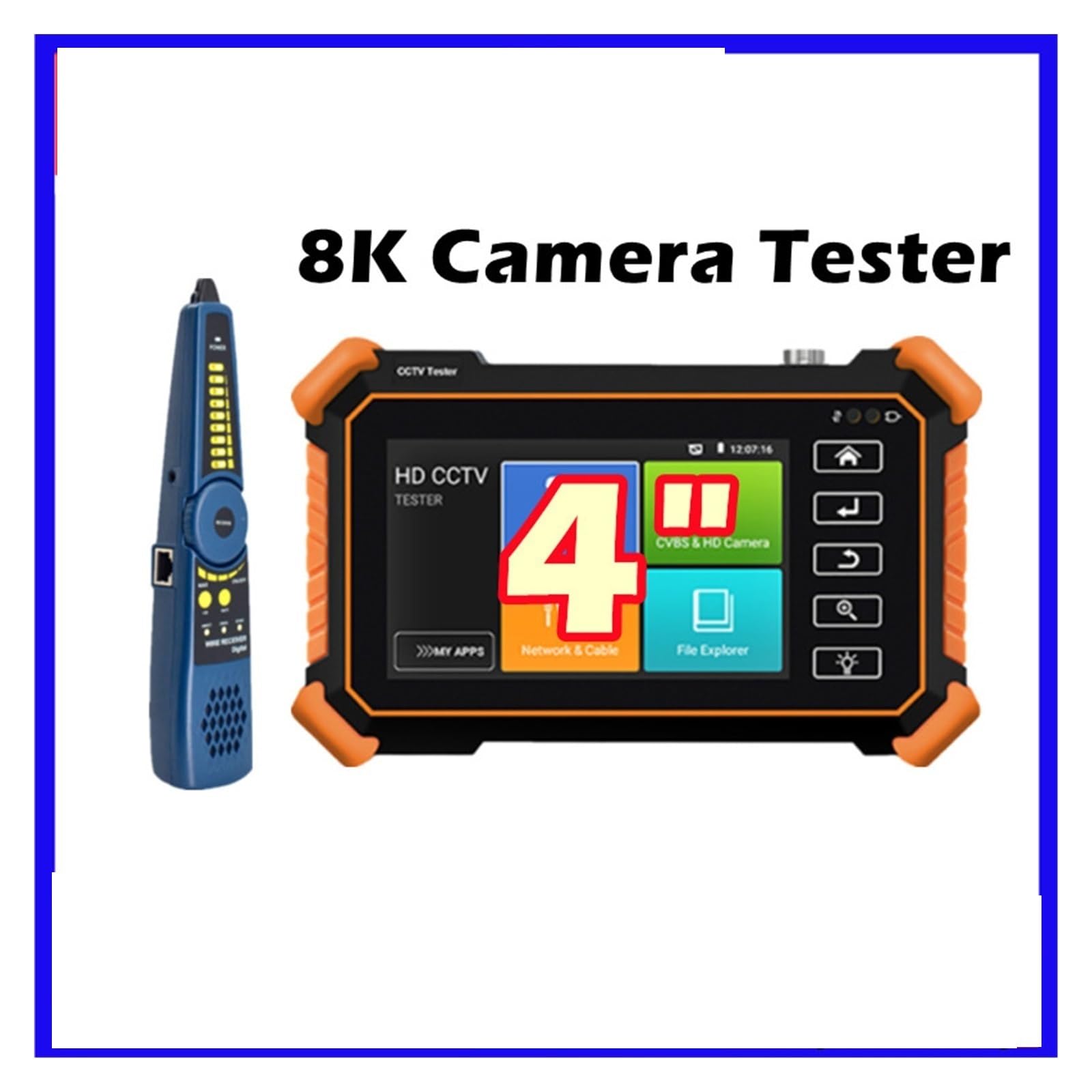 tester di rete, Tester Portatile For Telecamere IP CCTV 8K 8MP AHD CVI TVI Analogico For Cavi WIFI UTP - Perfetto For Installazioni(IPC-1900C Plus)