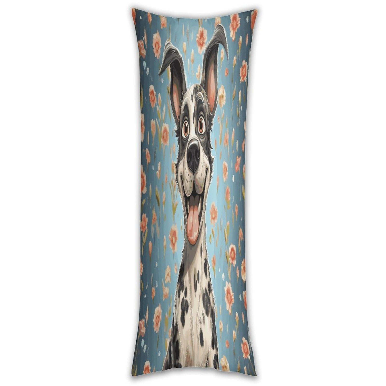 Fun Dogs Pillow Case Breathable Absorb Sweat Long Pillowcover Exquisite Unique Pillow Protector for All Seasons Hot Sleepers Body Pillowcase