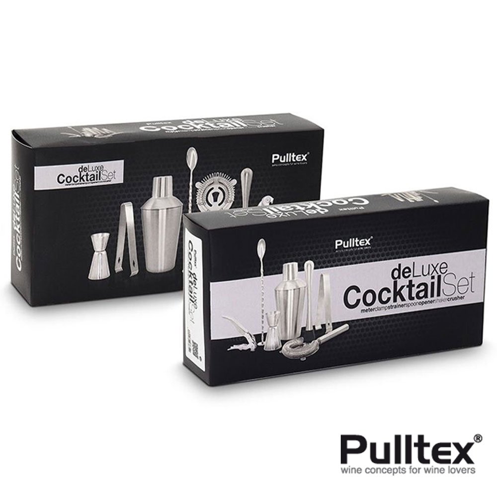 Pulltex Deluxe cóctel Juego cóctel Juego Completo de 7 piezas de acero inoxidable