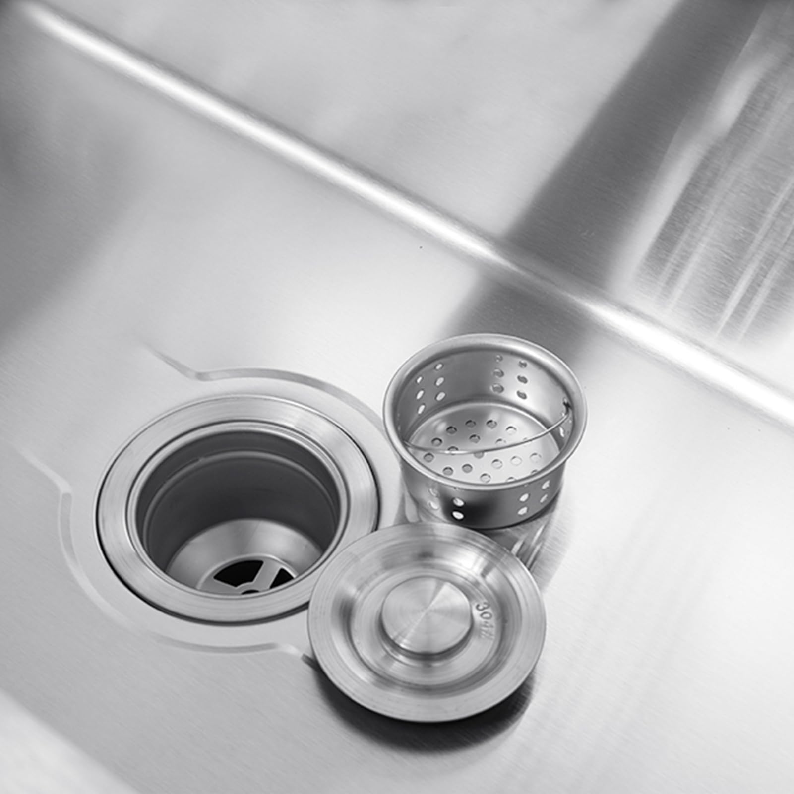 Lavello da Cucina,lavabo Parete in Acciaio Inox,lavello Cucina a Vasca Singola con Rubinetto,Stazione lavamani,lavello Esterno,ripostiglio per Lavanderia,Garage,Giardino